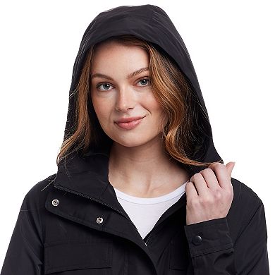 Women's Weathercast Utilitarian Hooded Rain Anorak Jacket