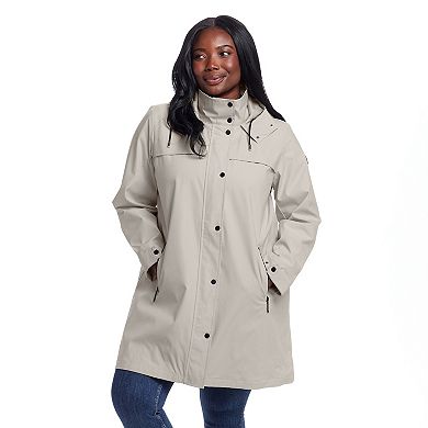 Plus Size Weathercast A-Line Rain Jacket