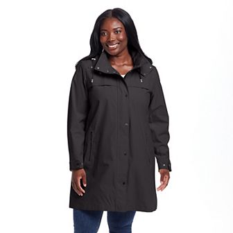 Plus Size Weathercast A-Line Rain Jacket
