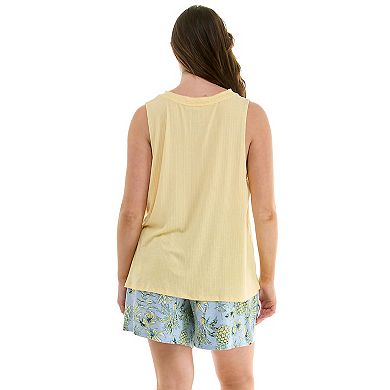 Plus Size Croft & Barrow® Lush Luxe Pajama Tank Top & Pajama Shorts Set