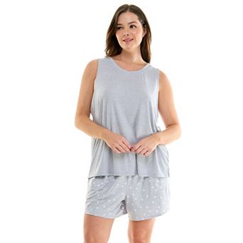 Plus Size Croft & Barrow® Lush Luxe Pajama Tank Top & Pajama Shorts Set