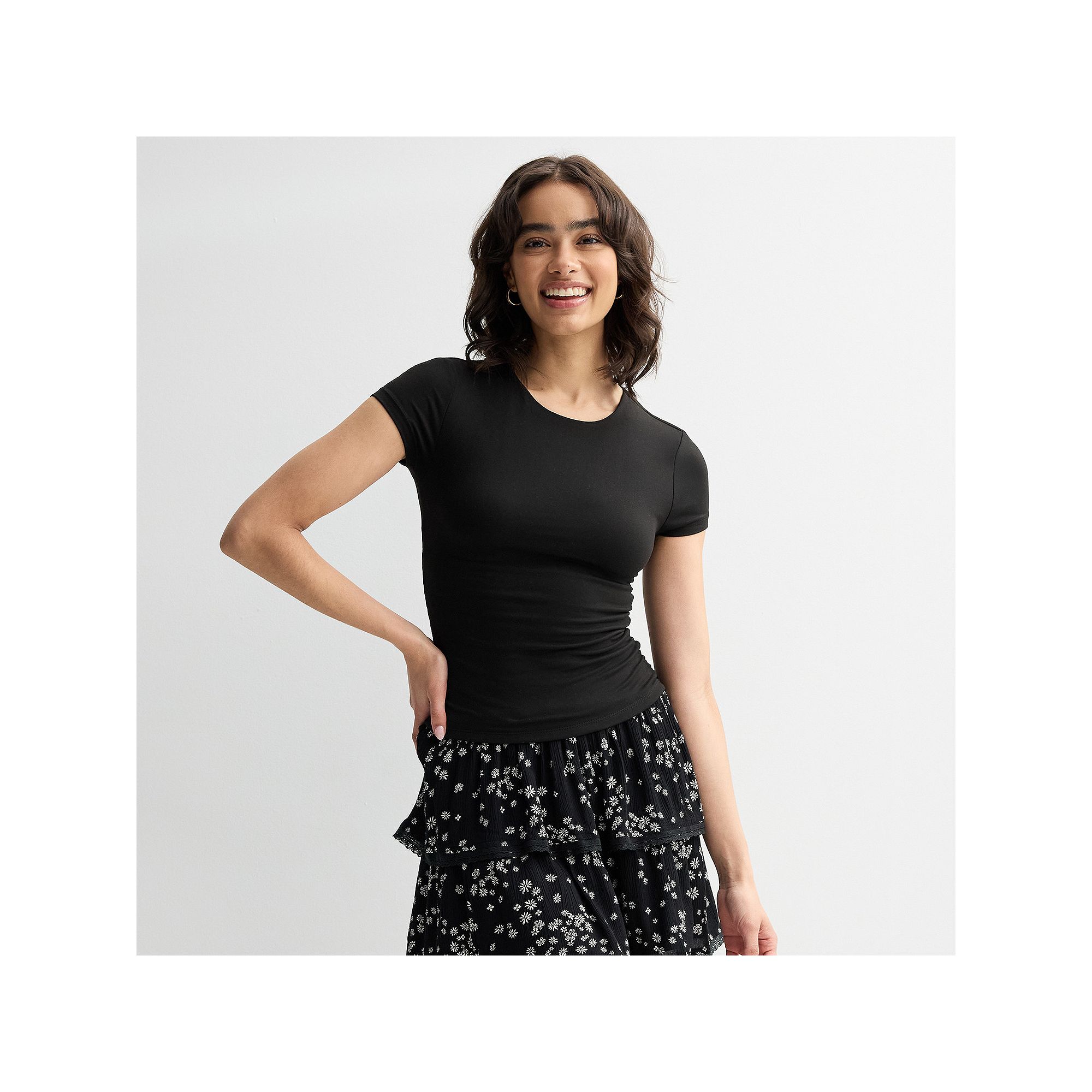 Juniors Harper & Ivy Yummy Contour Short Sleeve Cinch Top, Girls, Size: X