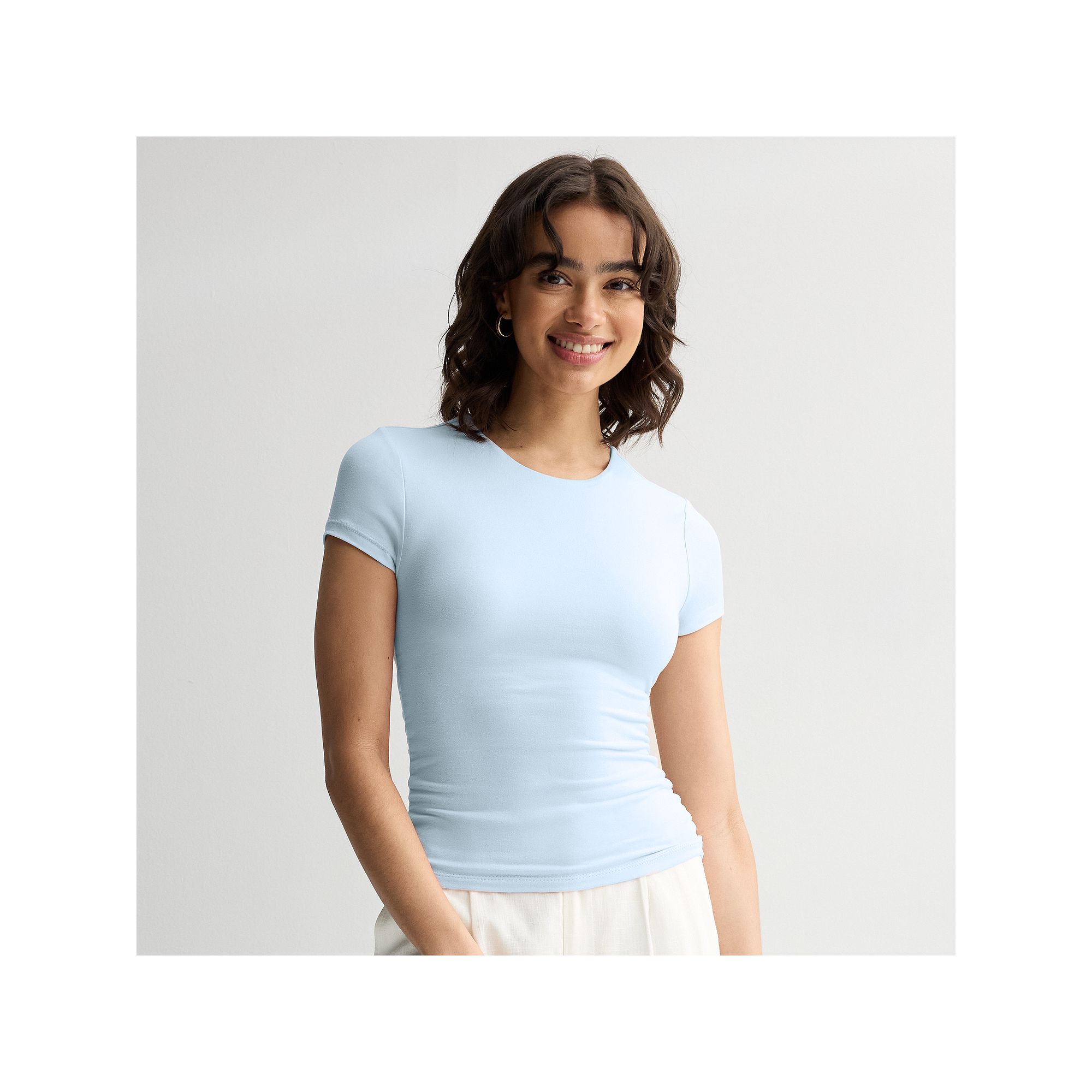 Juniors Harper & Ivy Yummy Contour Short Sleeve Cinch Top, Girls, Size: L