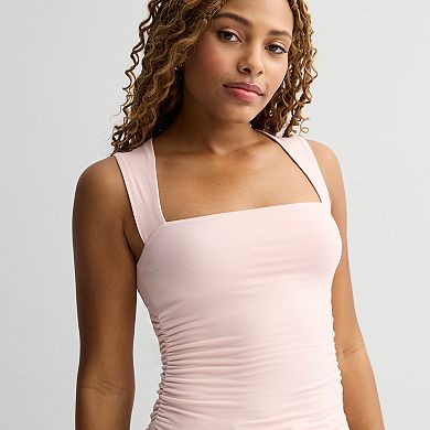 Juniors' Harper & Ivy Yummy Contour Cap Sleeve Top