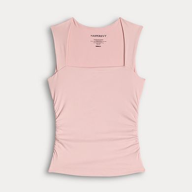 Juniors' Harper & Ivy Yummy Contour Cap Sleeve Top