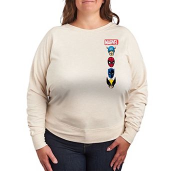 Plus Size Marvel Icons French Terry Long Sleeve Tee