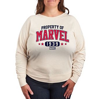 Plus Size Marvel Property of Marvel French Terry Long Sleeve Tee