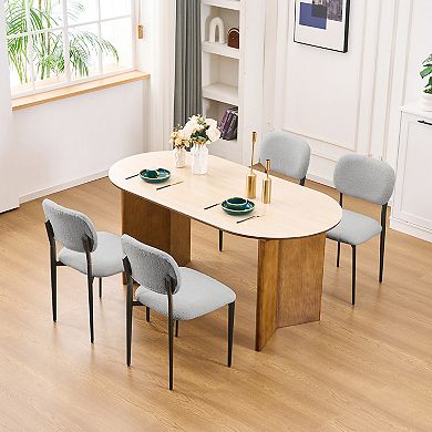 Unikome 2 Pack Teddy Velvet Dining Chairs - Stylish Comfort for Modern Dining Spaces