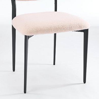 Unikome 2 Pack Teddy Velvet Dining Chairs - Stylish Comfort for Modern Dining Spaces