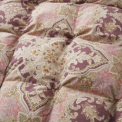 Unikome All Season Goose Down Comforter with Vintage Paisley Print