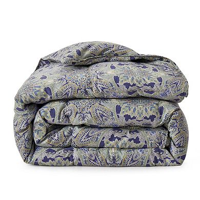 Unikome Goose Feather Down Comforter Vintage Paisley Bedding for Year-Round Use