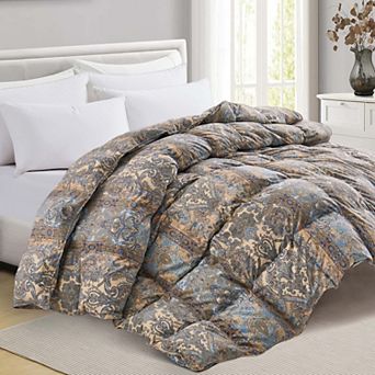 Unikome Goose Feather & Down Comforter Cozy All Season Bedding for Modern Homes