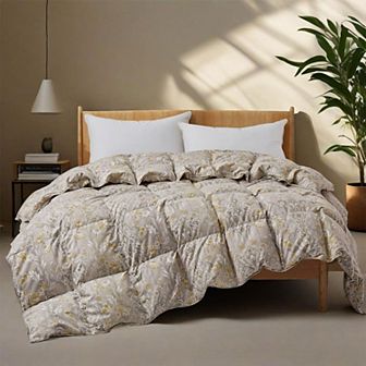 Unikome Luxurious Goose Down with Vintage Paisley Design All Season Feather & Down Comforter