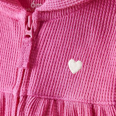 Baby Girl Carter's Heart Long Sleeve Jumpsuit with Hood