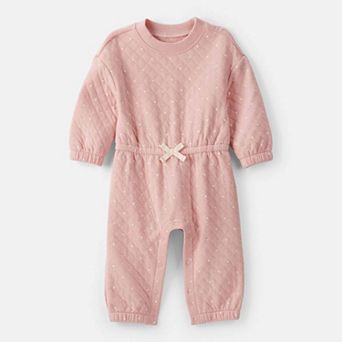 Baby Girl Carter's Long Sleeve Jumpsuit with Bow Detail