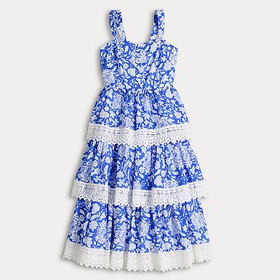 chinese dress ladies CIDER Maxi Dress for Women Lace Trim Tiered Cami Bohemian Holiday Vacation  Square Neck Sleeveless Dress Green at Amazon Women's Clothing store