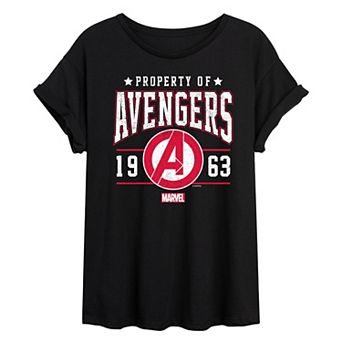 Juniors' Marvel Avengers Property Of Avengers 1963 Oversized Tee