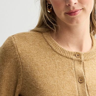 Women's Nine West Button Front Crewneck Sweater