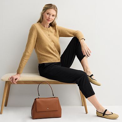 Women's Nine West Button Front Crewneck Sweater
