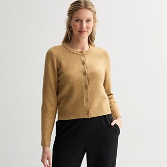 Women's Nine West Button Front Crewneck Sweater