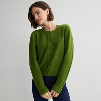Women's Nine West Button Front Crewneck Sweater