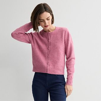 Women's Nine West Button Front Crewneck Sweater