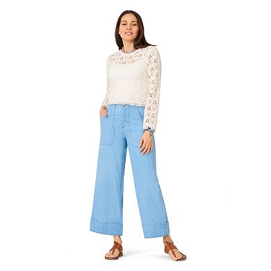 Women's Flint & Moss Utility Pocket Wide Leg Jeans