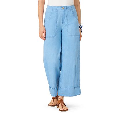 Women's Flint & Moss Utility Pocket Wide Leg Jeans