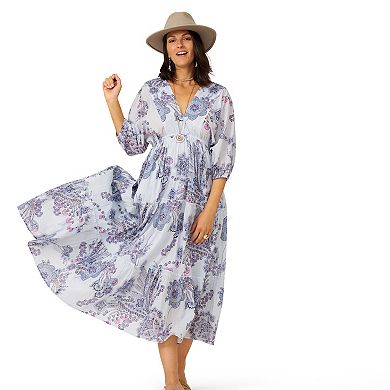 Women's Flint & Moss Floral Tiered Maxi Dress