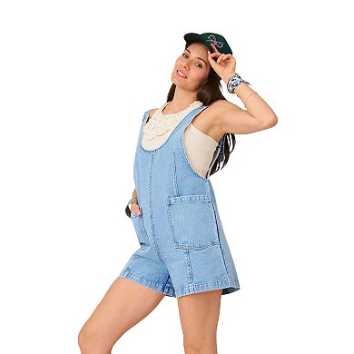 Women's Flint & Moss Patch Pocket Denim Romper