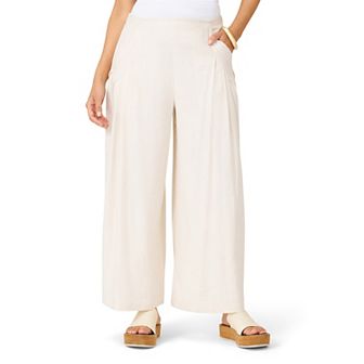 Women's Flint & Moss Relaxed Wide Leg Linen Blend Pants