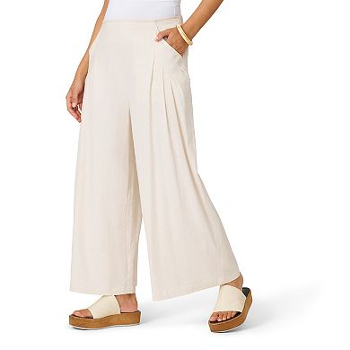 Women's Flint & Moss Relaxed Wide Leg Linen Blend Pants