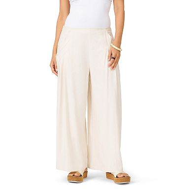 Women's Flint & Moss Relaxed Wide Leg Linen Blend Pants