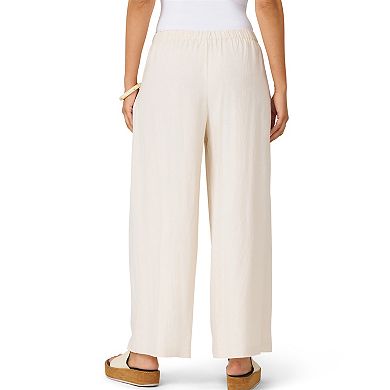 Women's Flint & Moss Relaxed Wide Leg Linen Blend Pants