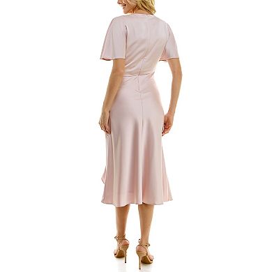 Women's Taylor Dolman Sleeve Bias Cut Midi Dress