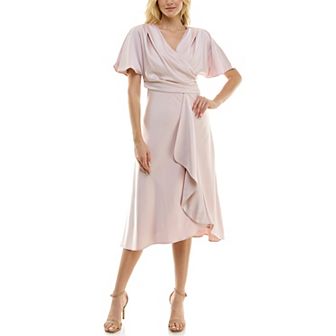 Women's Taylor Dolman Sleeve Bias Cut Midi Dress