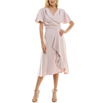 Women's Taylor Dolman Sleeve Bias Cut Midi Dress