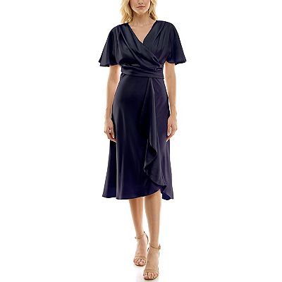 knee length dresses for ladies Victoria Beckham Long Sleeve Dolman Midi Dress main image 0