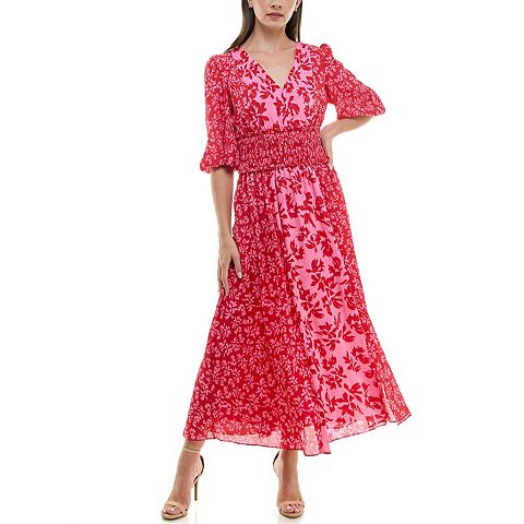 Женские платья Taylor Women's Taylor Smocked Waist Puff Sleeve Dress
