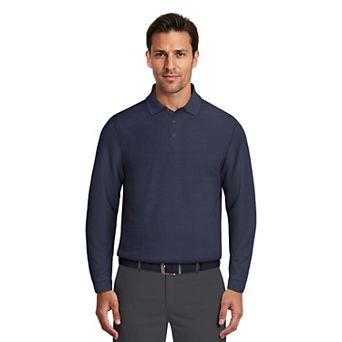 Men's Grand Slam Long Sleeve Fineline Heather Stripe Polo