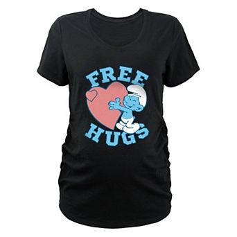 Maternity Smurfs Free Hugs Graphic Tee