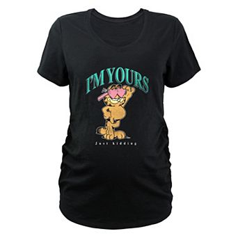 Maternity Garfield I'm Yours Just Kidding Graphic Tee