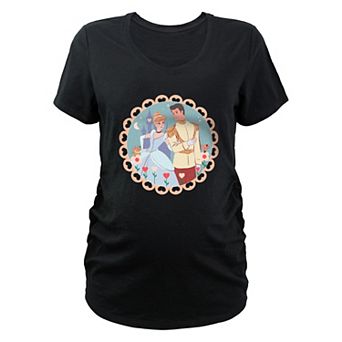 Disney's Cinderella And Prince Charming Love Portrait Maternity Graphic Tee
