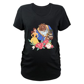 Disney's Beauty And The Beast Belle And Beast Growing Love Maternity Graphic Tee