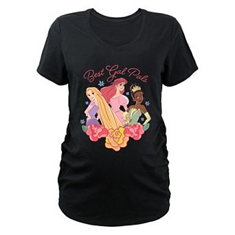 Disney Princess Rapunzel, Ariel & Tiana Best Gal Pals Maternity Graphic Tee