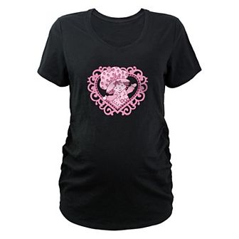 Maternity Strawberry Shortcake Heart Portrait Graphic Tee