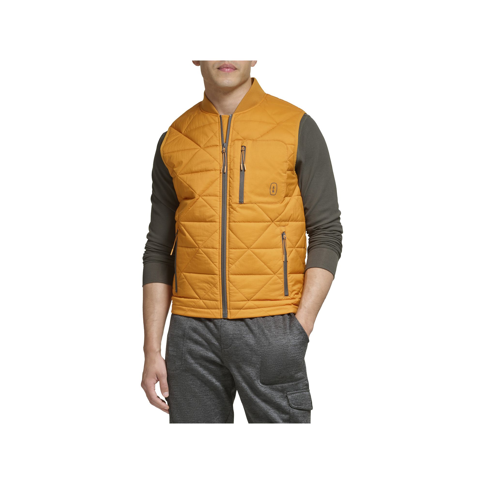 Mens G.H. Bass & Co. Diamond Quilted Vest, Size: Small, Distressed