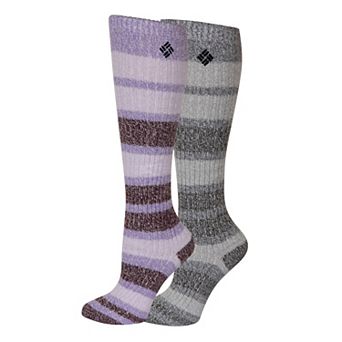 Women's Columbia Super Soft Micro Poly Canyon Stripe Knee-High Socks