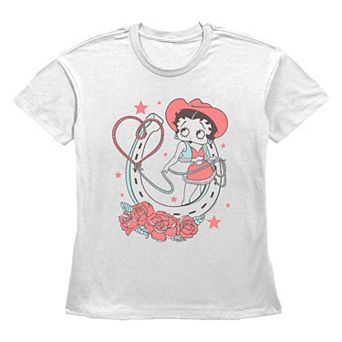 Women's Betty Boop Heart Lasso Graphic Tee