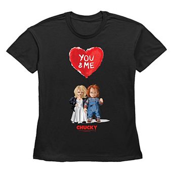 Women's Chucky And Tiffany You And Me Graphic Tee
